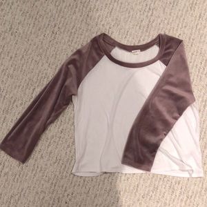 Garage white and pink velour shirt